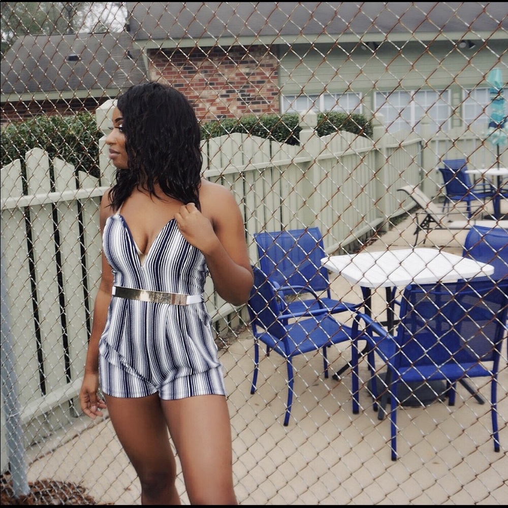 Navy Romper